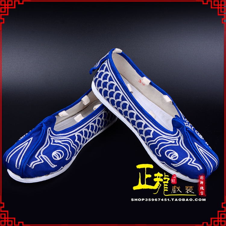 长岭戏鞋舞台演出鞋水路英雄三义斋布底鱼鳞洒