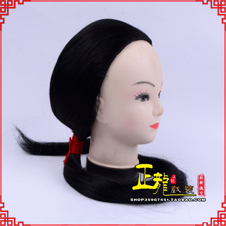 长岭古装影视演出头套花旦假发 真发古装发