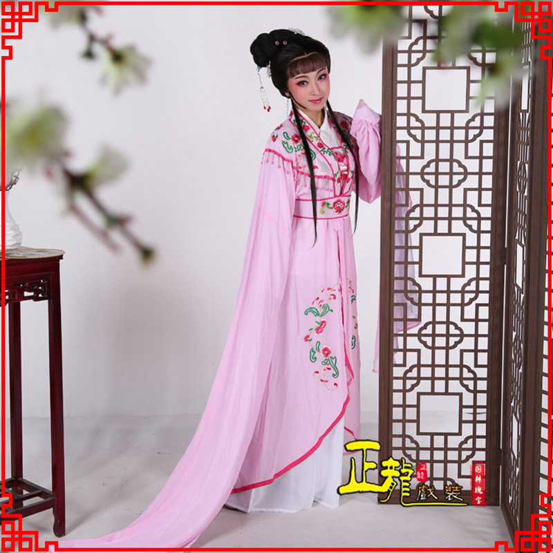 长岭花旦黄梅戏服古装戏服水袖戏剧假云肩长披